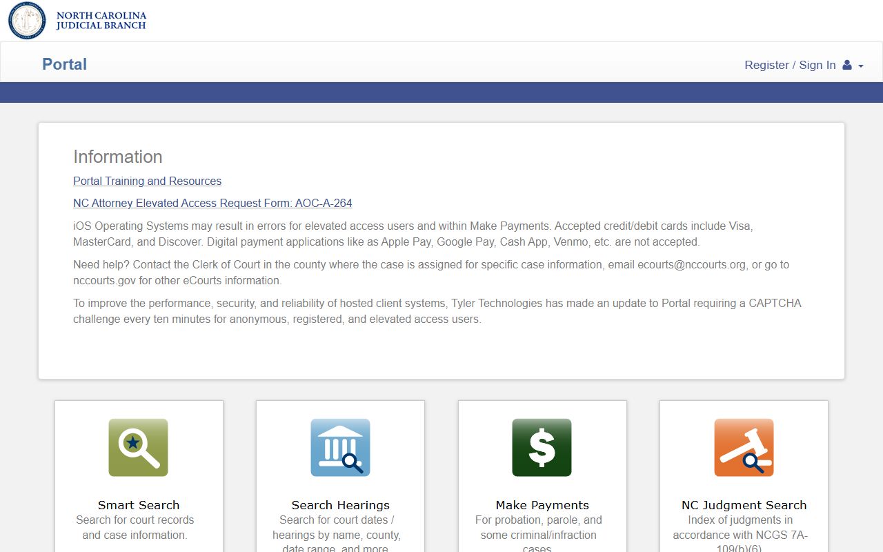 Cumberland County court records after arrest eCourts Portal search interface